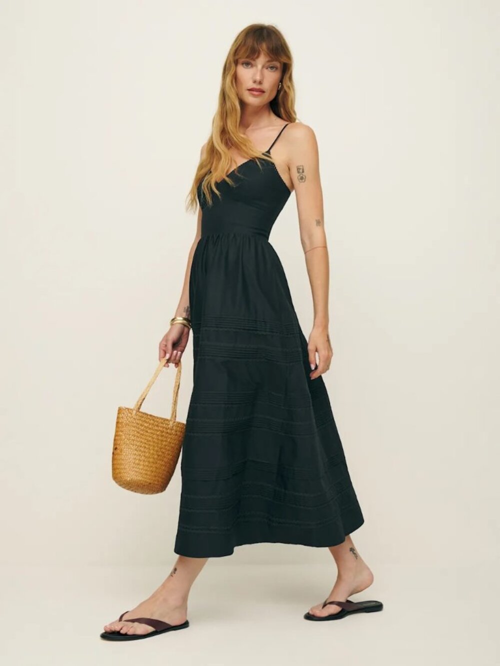 Reformation Naella Dress Black - Size 0